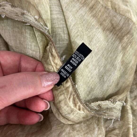 Sacred Threads Boho Cotton Silk 3/4 Sleeve Tunic Top Free Size - Picture 5 of 7